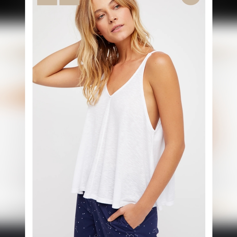 Free People White, Dani Tank, Small